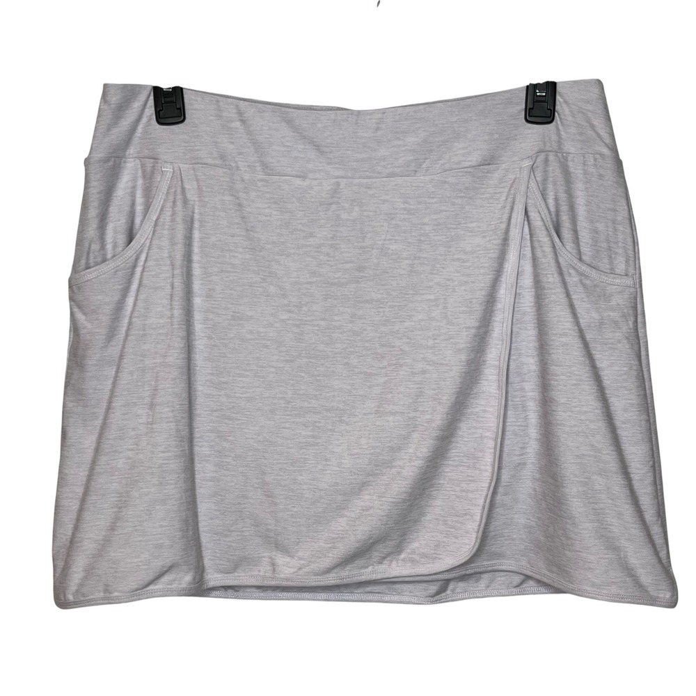 Kyodan Tulip Front Heather Gray / Lavender Athletic Skort XL Built-in Shorts